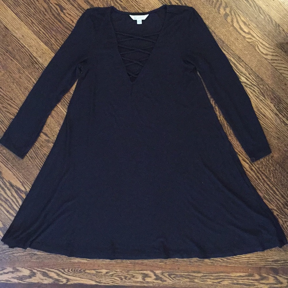 American Eagle 1x1 rib knit swing dress